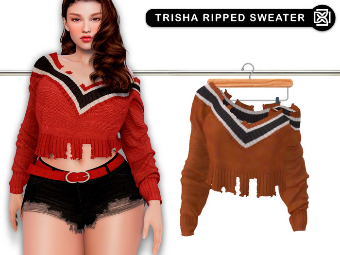 Addams "Trisha" Ripped Sweater #20