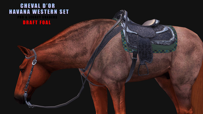 Cheval D'or / Teeglepet Draft Foal  / Havana Western Set. [HUD]