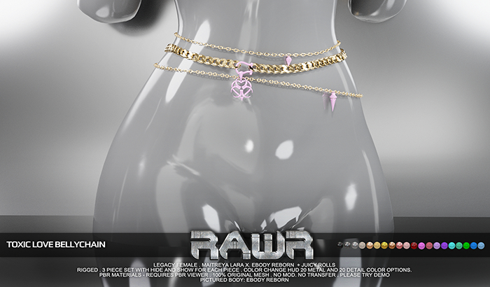 RAWR! Toxic Love Bellychain DEMO (add me)