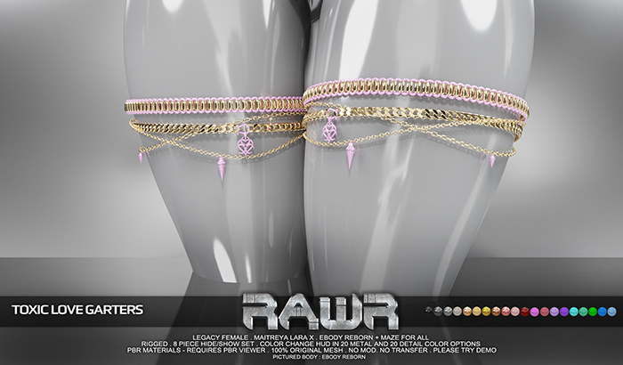 RAWR! Toxic Love Garters DEMO (add me)