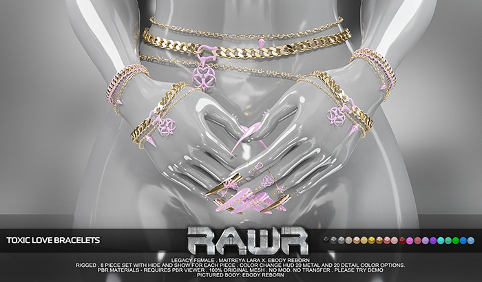 RAWR! Toxic Love Bracelets (add me)
