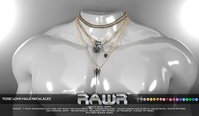 RAWR! Toxic Love Necklace MALE DEMO (add me)