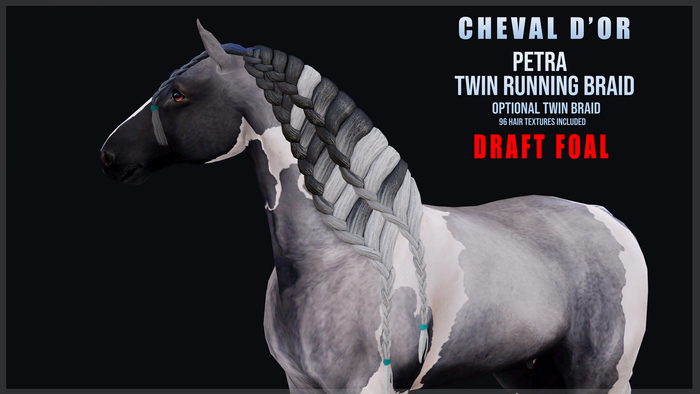 Cheval D'or / Teeglepet Draft Foal / Petra Twin Braids.[HUD]