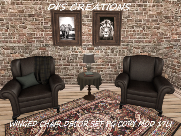 WINGED CHAIR DECOR SET PG