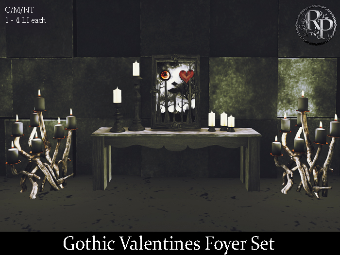 (RP) Gothic Valentines Foyer Set