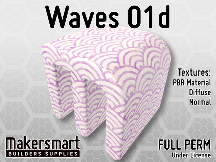 PBR Fabric Waves 01d