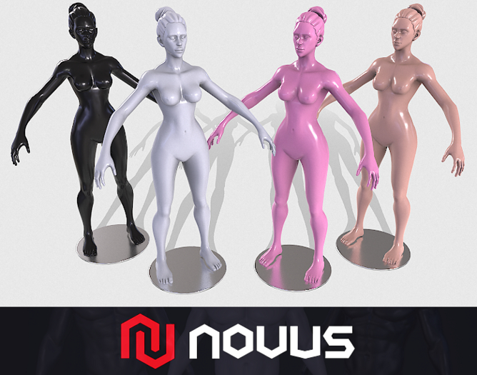 Female Mannequin with Hair - Regular / Base {Mesh}