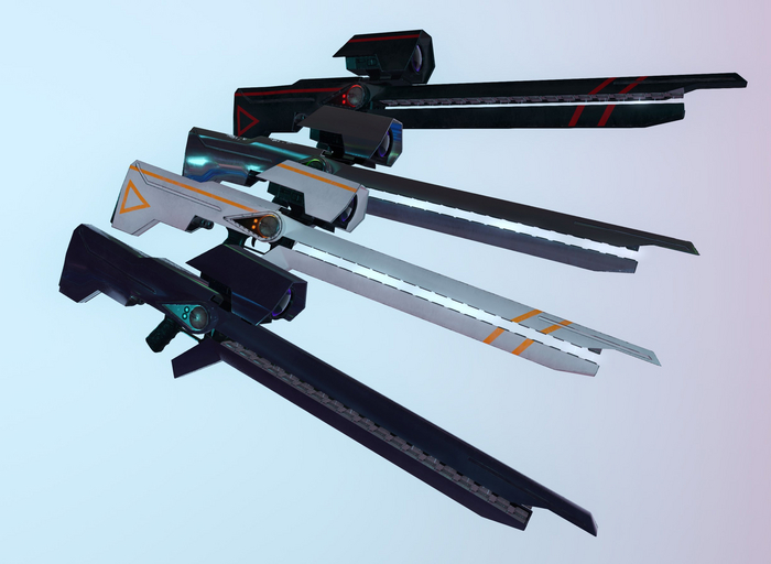 RAIL RIFLE - PBR - ANIMATED EFFECTS - SOUNDS - TEXTURE SWAP