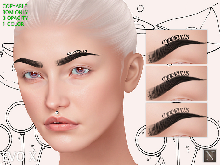[Nerium] Above Brow Tattoo - Riddikulus (EvoX)