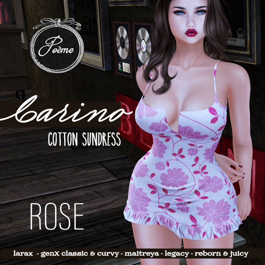 {Poeme} Carino Soft Cotton Dress (Rose)