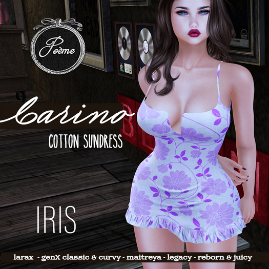 {Poeme} Carino Soft Cotton Dress (Iris)
