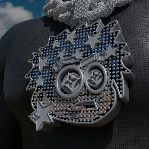 Silver Danny phantom pendant