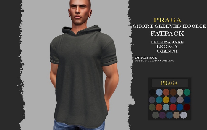 Praga Short sleeved hoodie - FATPACK