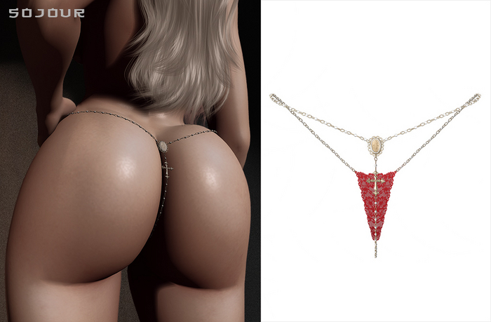 SOJOUR - Rosary thong - red