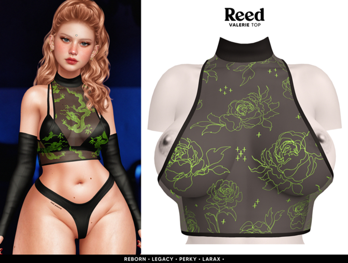 REED - VALERIE TOP ROSE GREEN