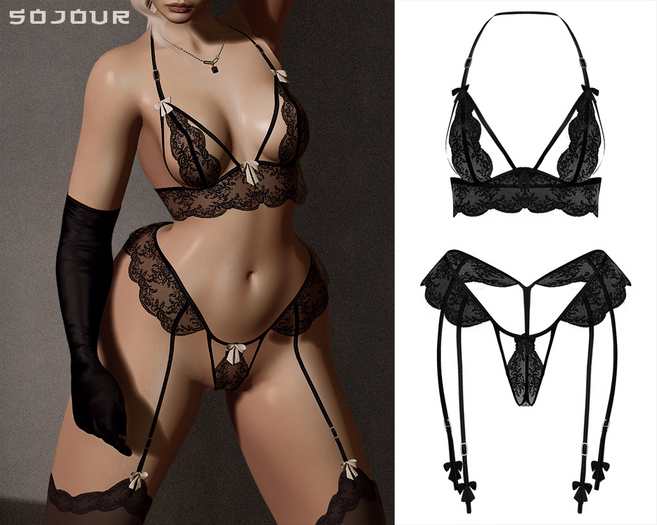 SOJOUR - Rita lingerie - black