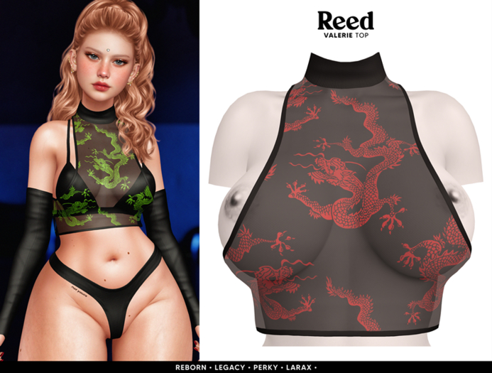REED - VALERIE TOP DRAGON RED