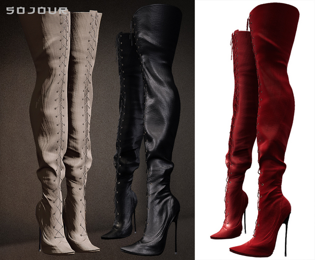 SOJOUR - Tied  boots - red