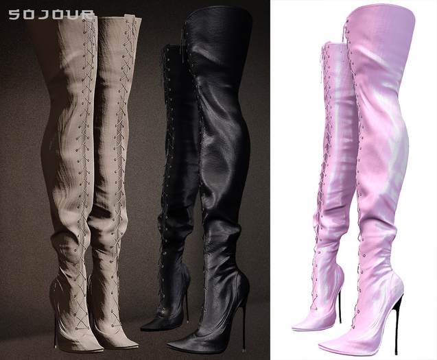 SOJOUR - Tied  boots - pink