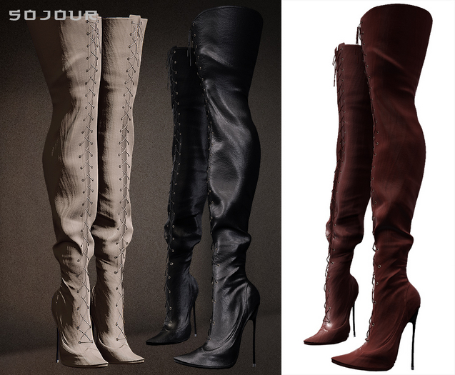 SOJOUR - Tied  boots - burgundy