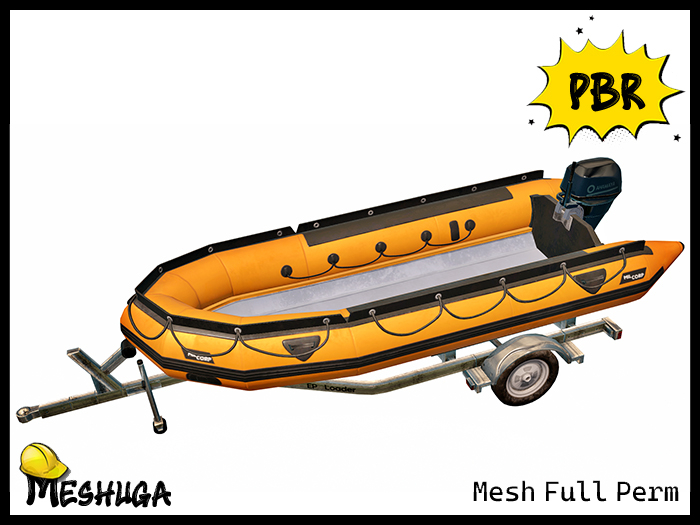 Meshuga PBR Lifeguard Rescue Boat FULL PERM MESH
