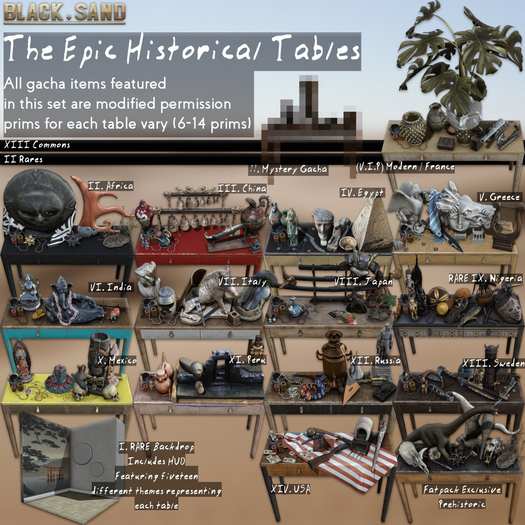 Black . Sand / The Epic Historical Gacha FATPACK Set
