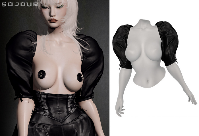 SOJOUR - Nadja short sleeves - leather