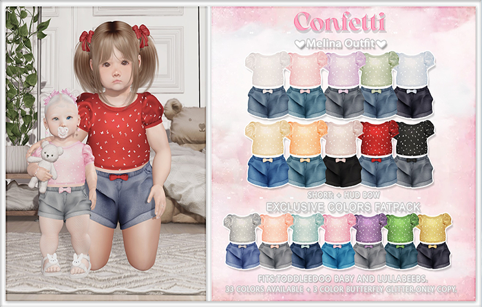 Confetti.  Melina Top - Red