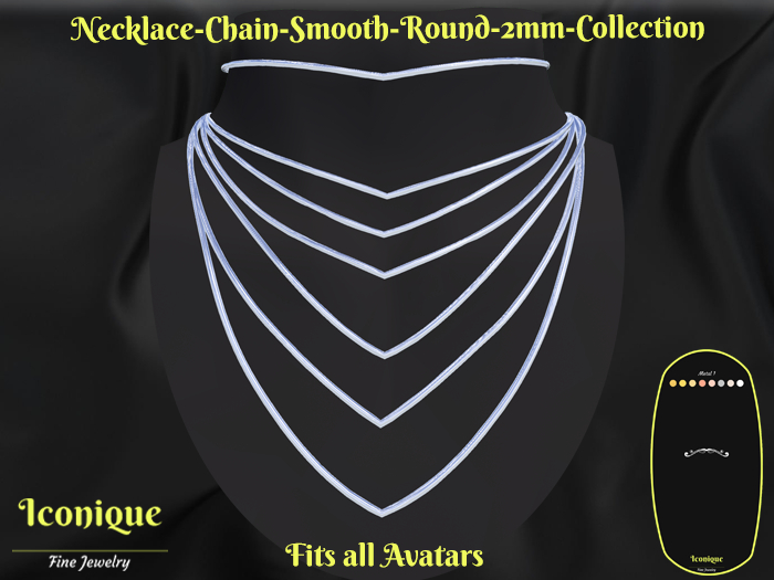 Necklace-Chain-Smooth-Round-2mm-COLLECTION-Jewelry Box