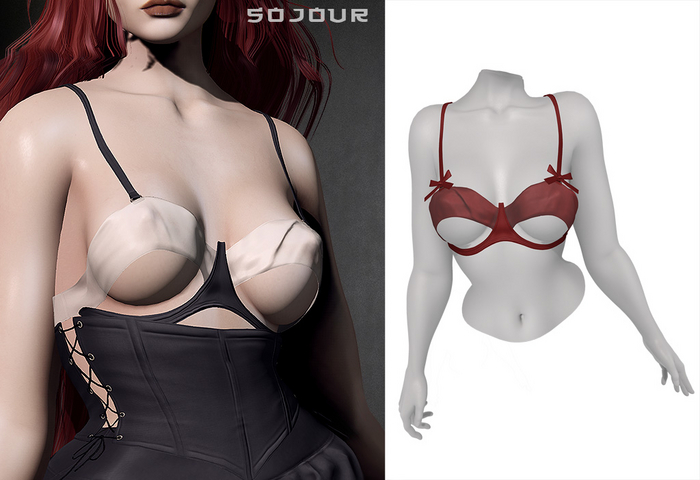 SOJOUR - Nadja bra - red