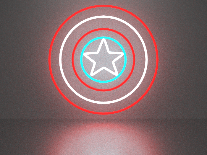 Captain America's shield neon sign Full Permission