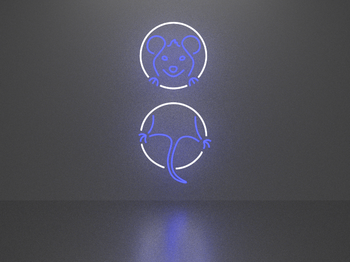 Mouse neon sign Full Permission