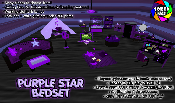 [S.K.] Purple Star Bedset