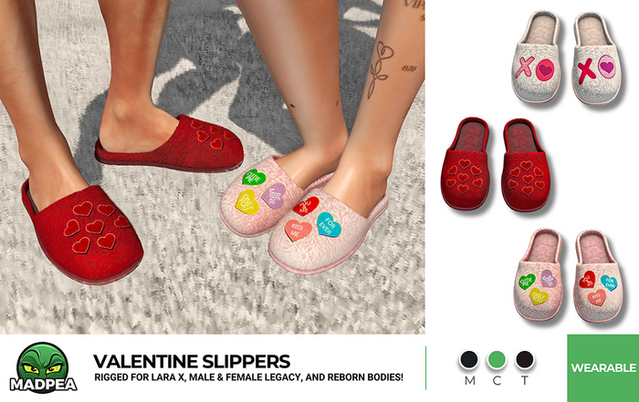 MadPea Valentine Slippers