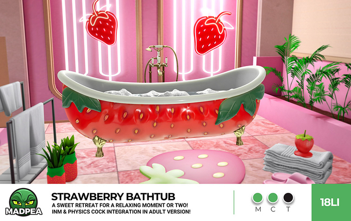 MadPea Strawberry Bathtub PG