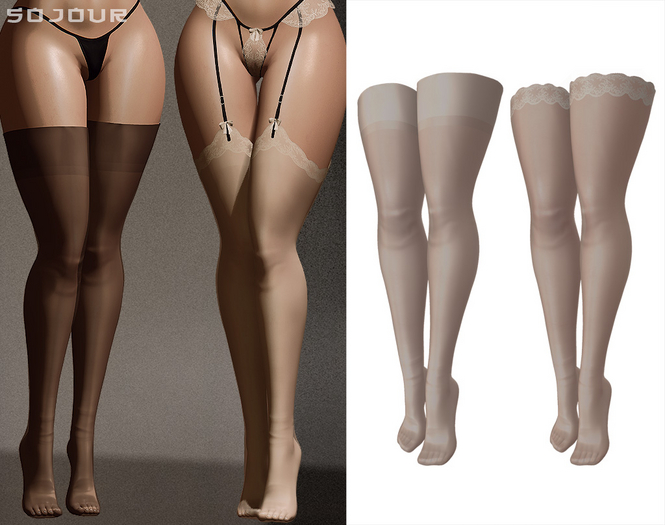 SOJOUR - Rita stockings - ivory