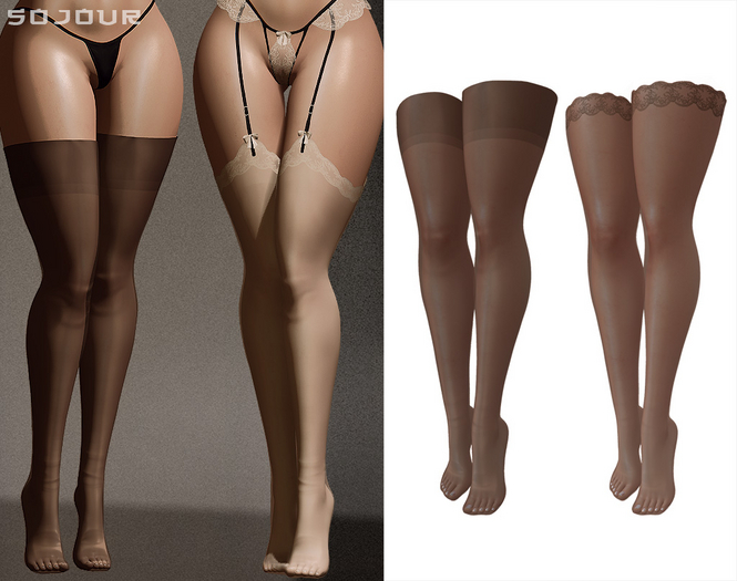 SOJOUR - Rita stockings - naturals