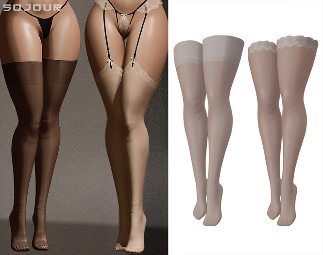 SOJOUR - Rita stockings - whites