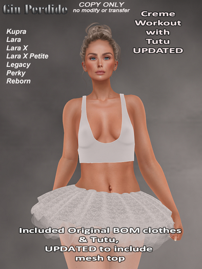 DEMO GP UPDATED Mesh Top Creme Workout 