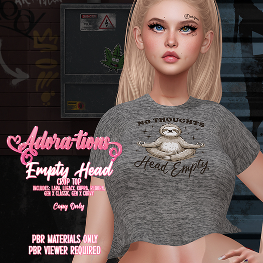 Adora-tions - Empty Head Crop Top