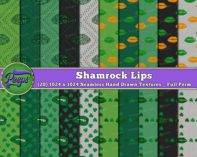 Peeps Textures Shamrock Lips
