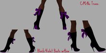 *Dani's* Black/Violet Boots w/Bow