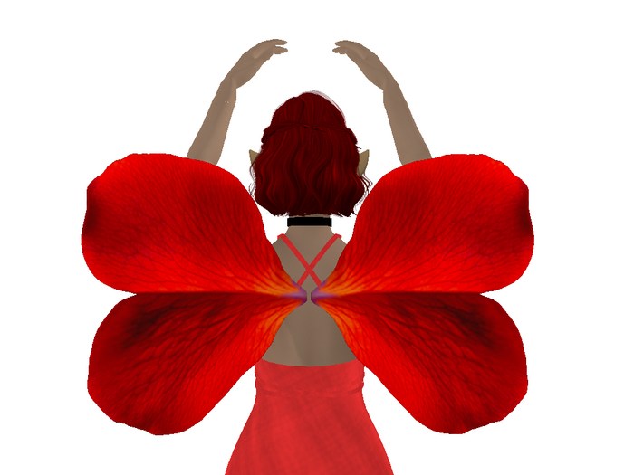 Valentine Heart Rose Petal Wings Freebie