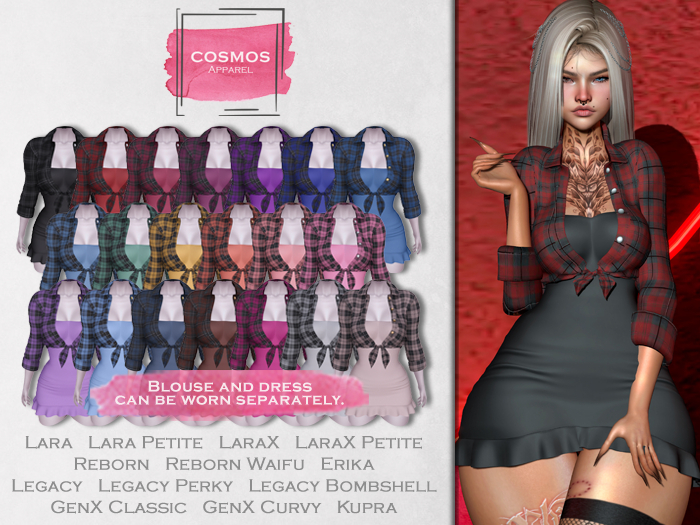 [COSMOS] Belana Blouse & Dress Set / 20 Colors Fatpack Demo