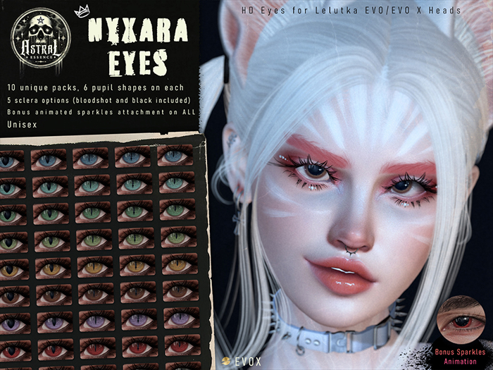 ASTRAL ESSENCE - Nyxara Eyes - Pack 8 Reds