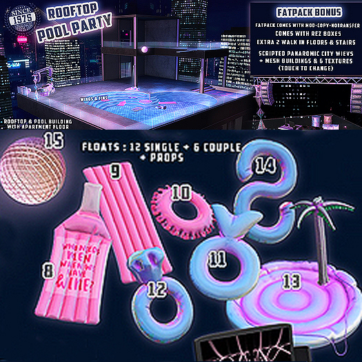14.[Since1975] Rooftop Pool - Float Double  Tube