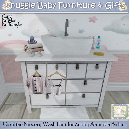 Caroline Nursery Wash Unit for Zooby Animesh Babies 