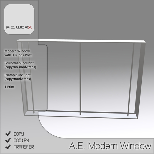 A.E. Sculpted Modern Window