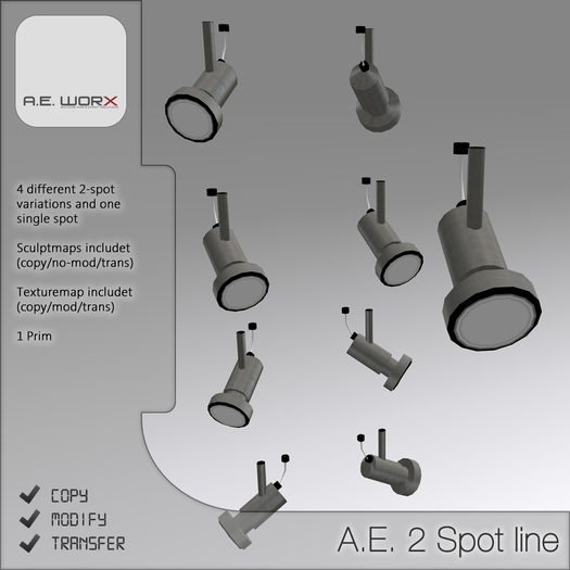 A.E. Sculpted 2 Spot Line (lamp, lightspot)
