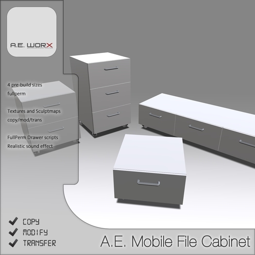 A.E. Mobile File Cabinet